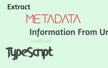 Extract metadata information from URL using TypeScript