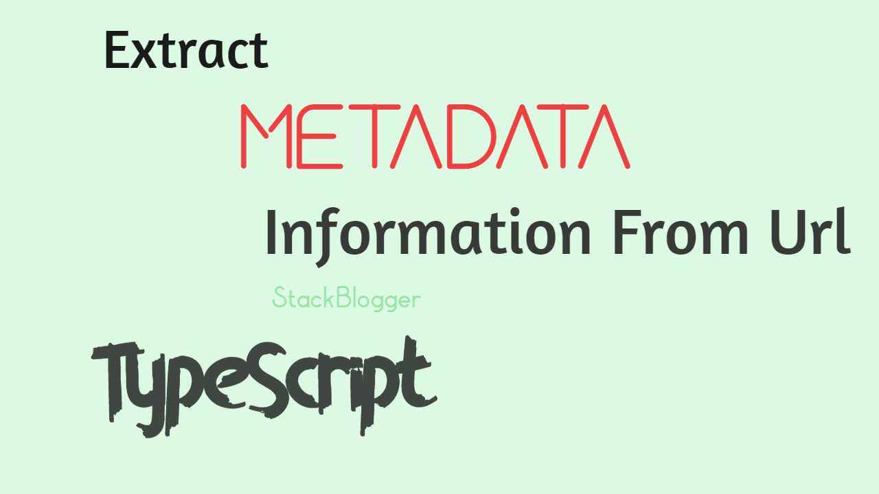 Extract metadata information from URL using TypeScript
