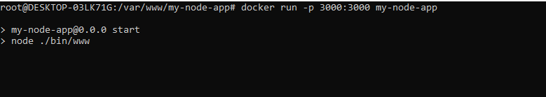 Docker Run Node.Js Image