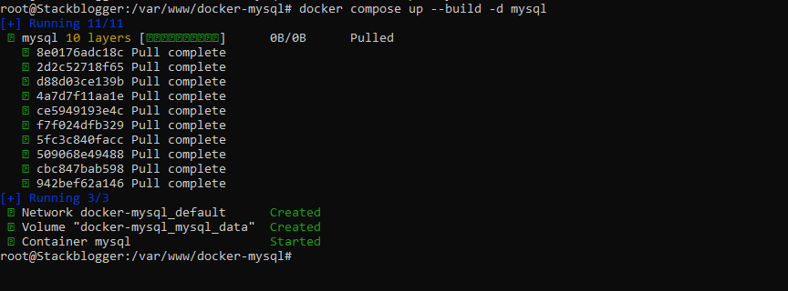 Docker Compose Build MySQL Database Image
